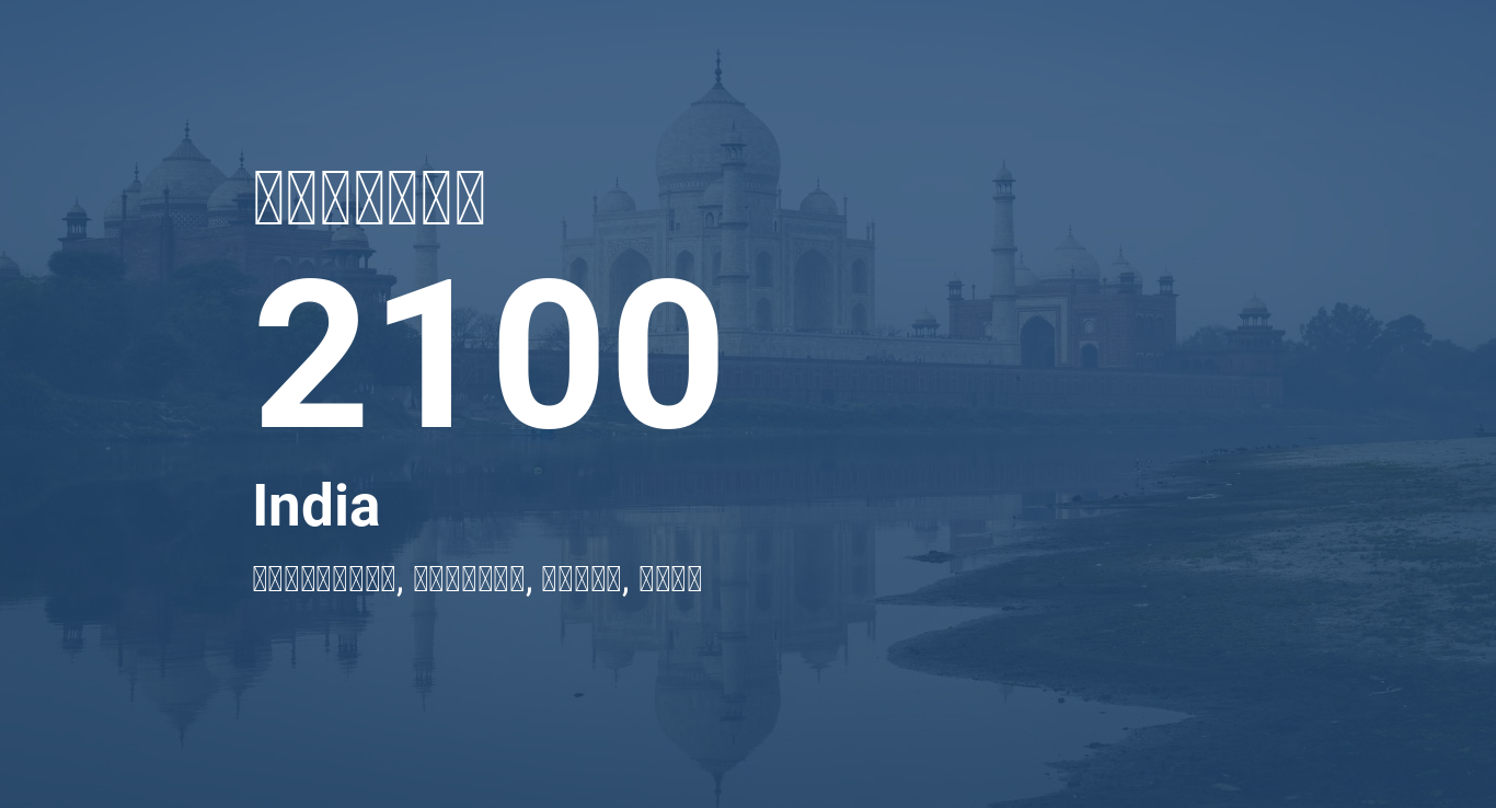 Year 2100 Calendar India