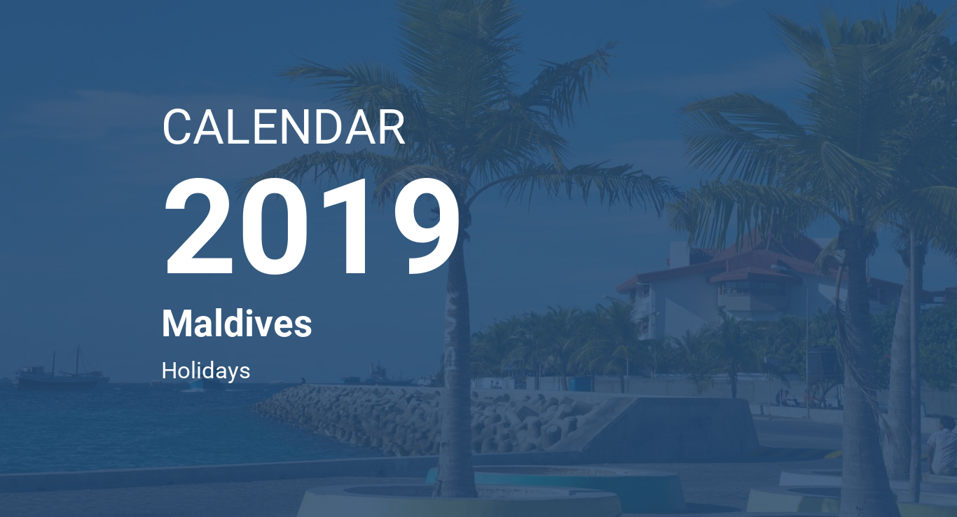 Year 2019 Calendar – Maldives