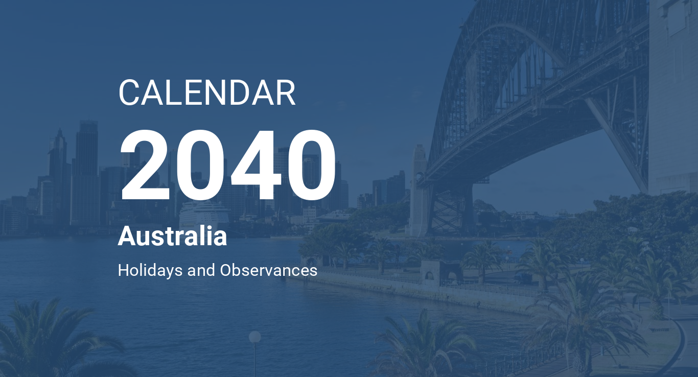 Year 2040 Calendar Australia