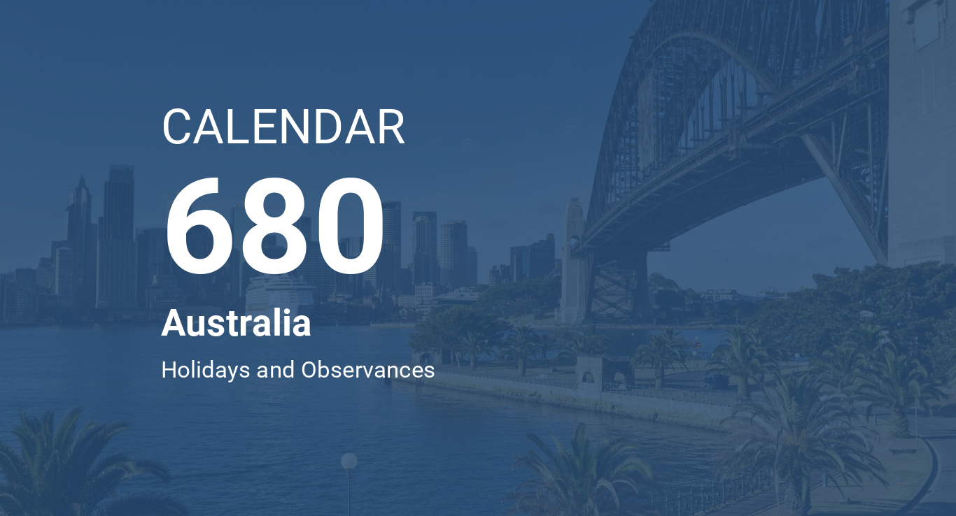 Year 680 Calendar Australia