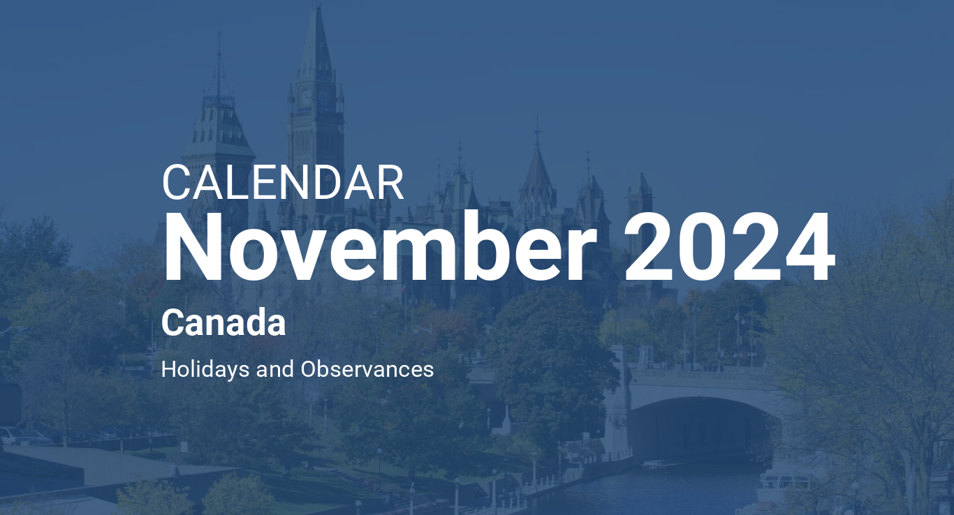 November 2024 Calendar – Canada