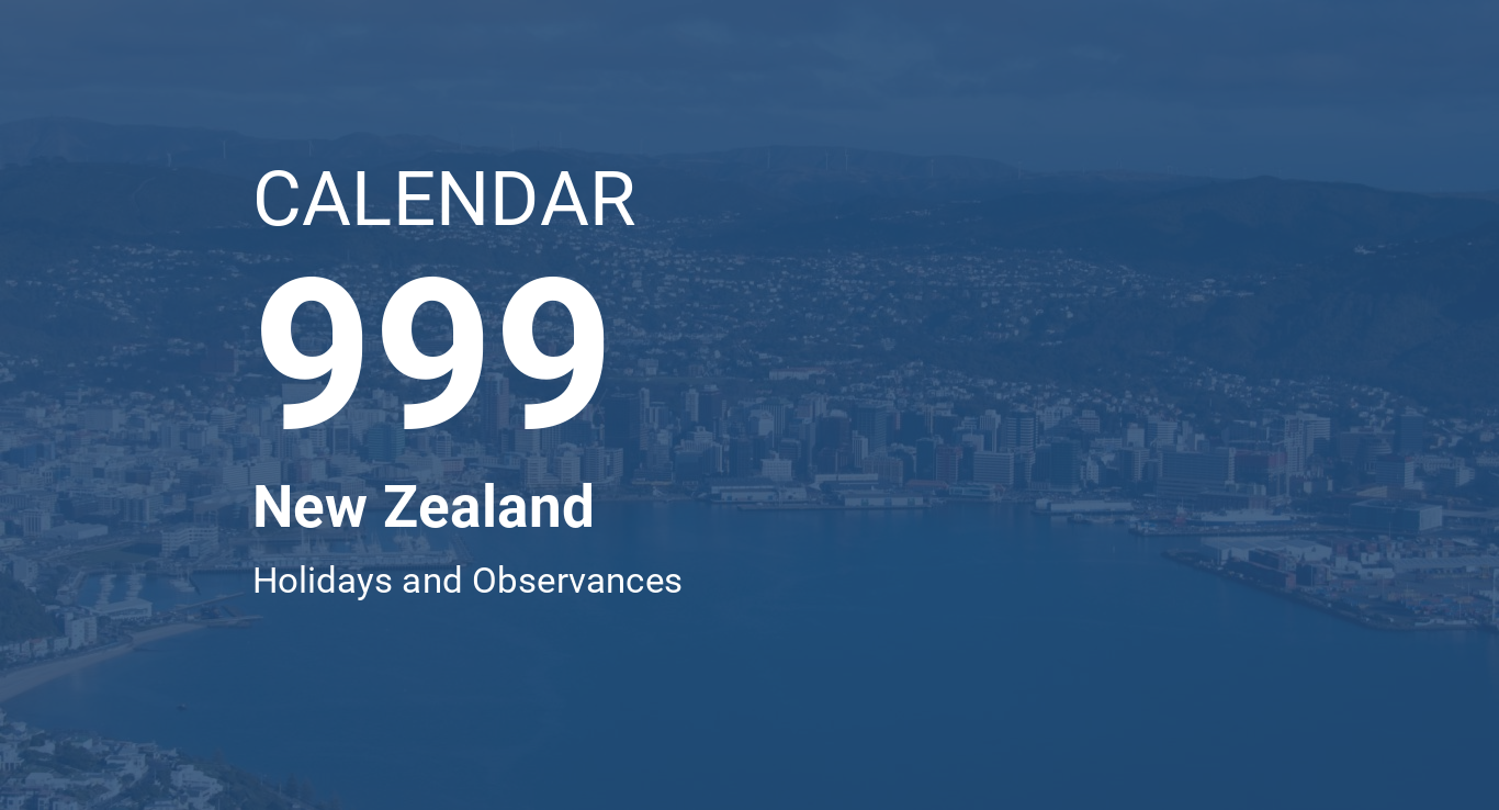 Year 999 Calendar New Zealand