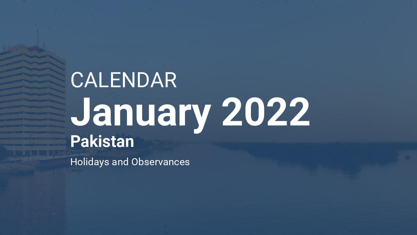 January 2022 Calendar - Pakistan