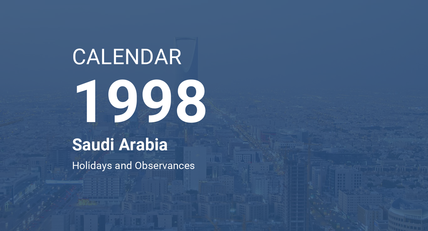 Year 1998 Calendar – Saudi Arabia