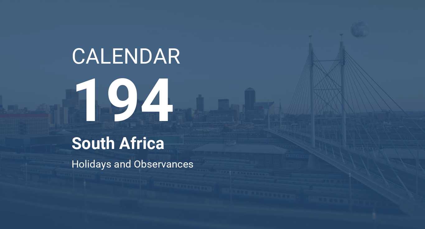 Year 194 Calendar South Africa