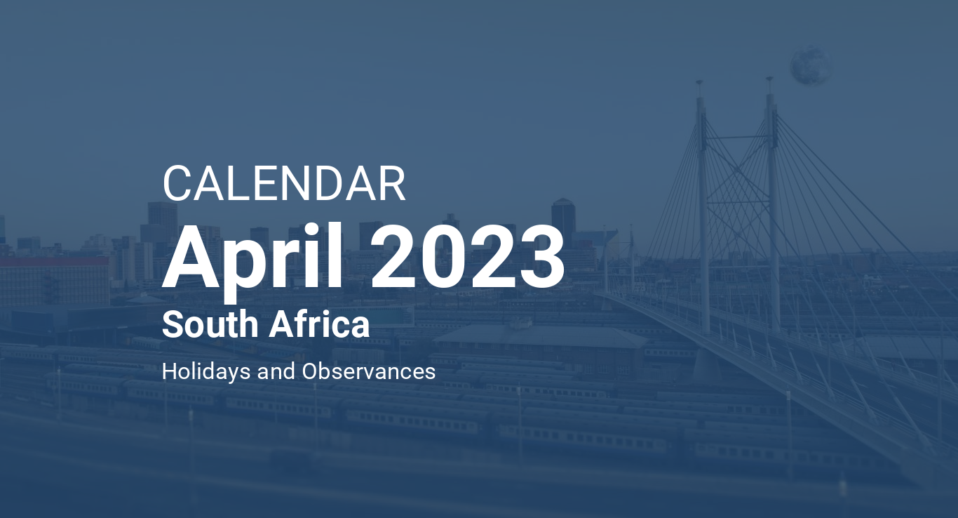 April 2023 Calendar – South Africa