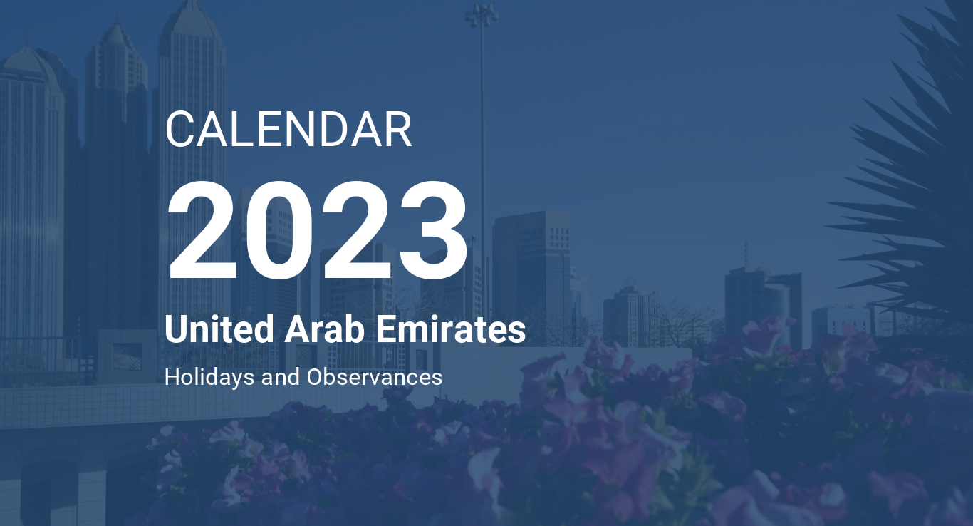 Year 2023 Calendar – United Arab Emirates