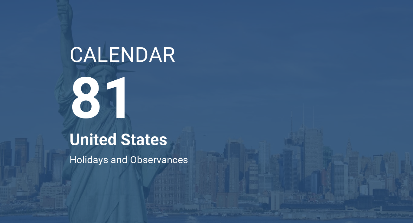 Year 81 Calendar United States