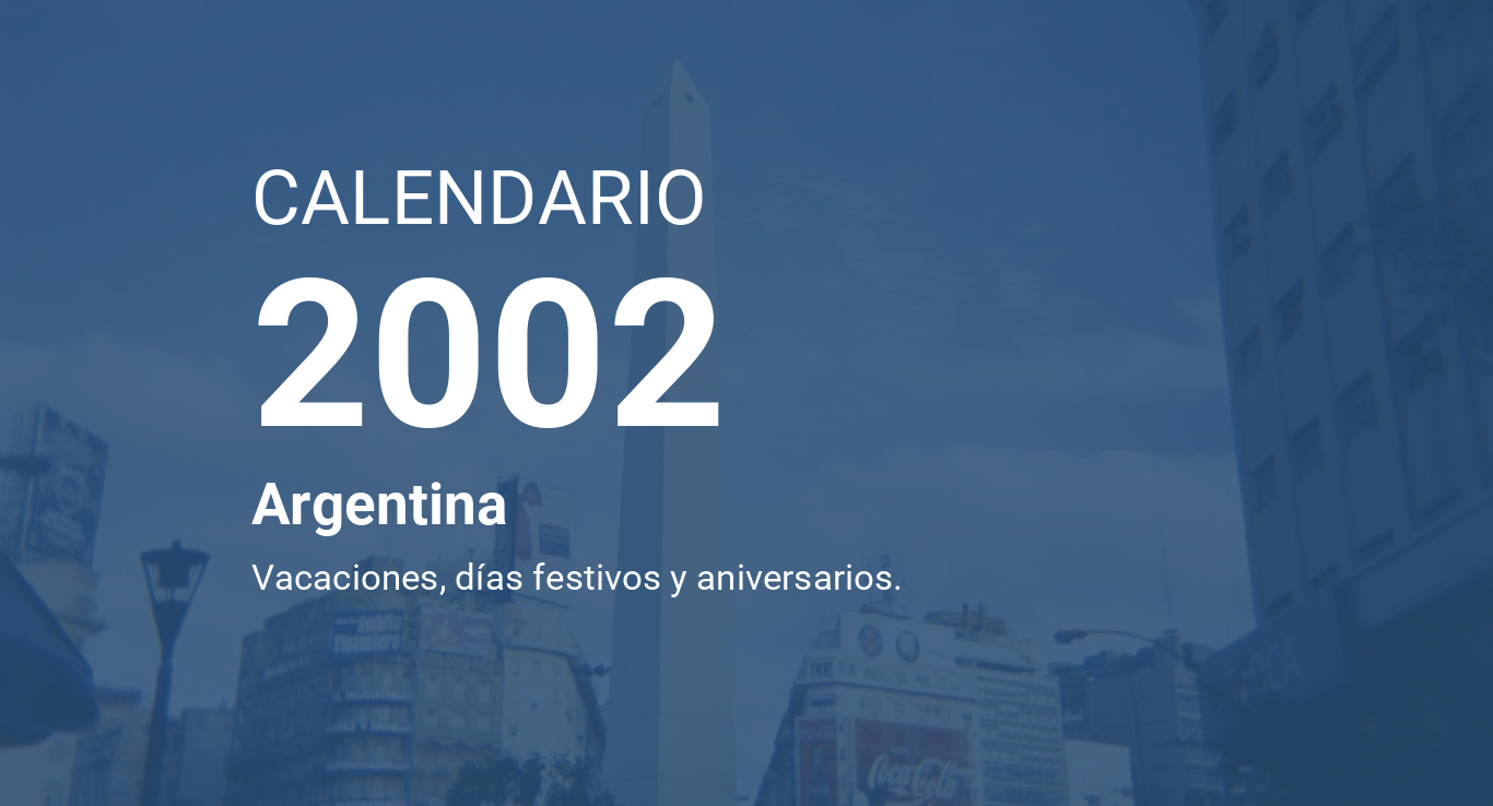 Year 2002 Calendar – Argentina