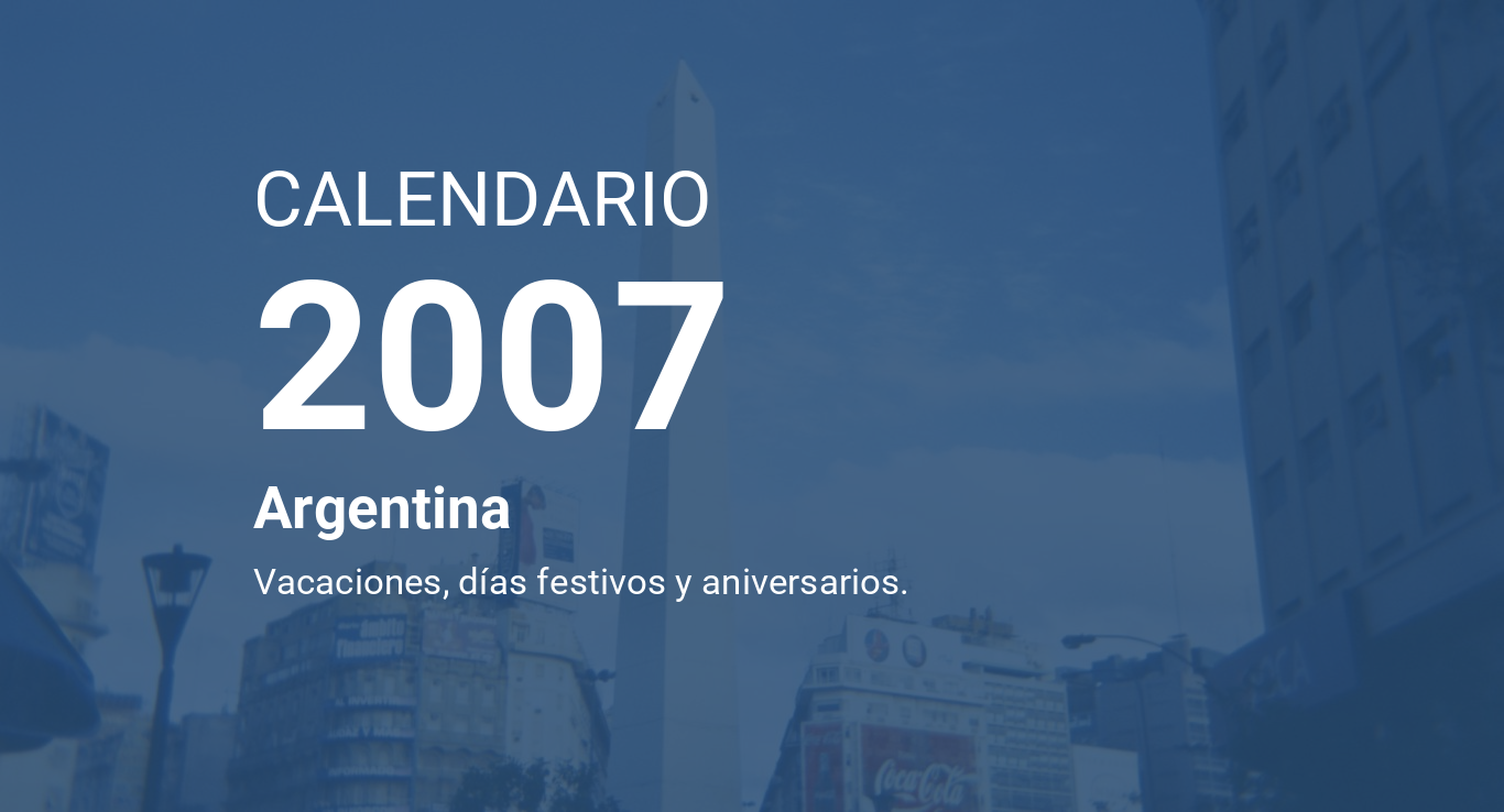 Year 2007 Calendar – Argentina