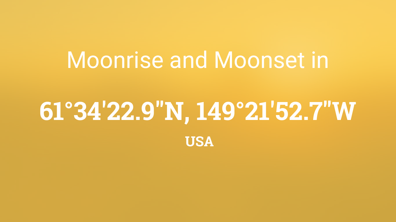 Moonrise, Moonset, and Moon Phase in 61°34'22.9"N, 149°21'52.7"W, June 2024