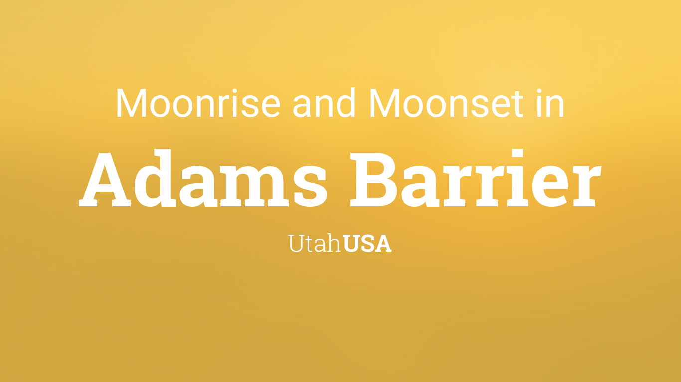 Moonrise, Moonset, and Moon Phase in Adams Barrier, August 2024