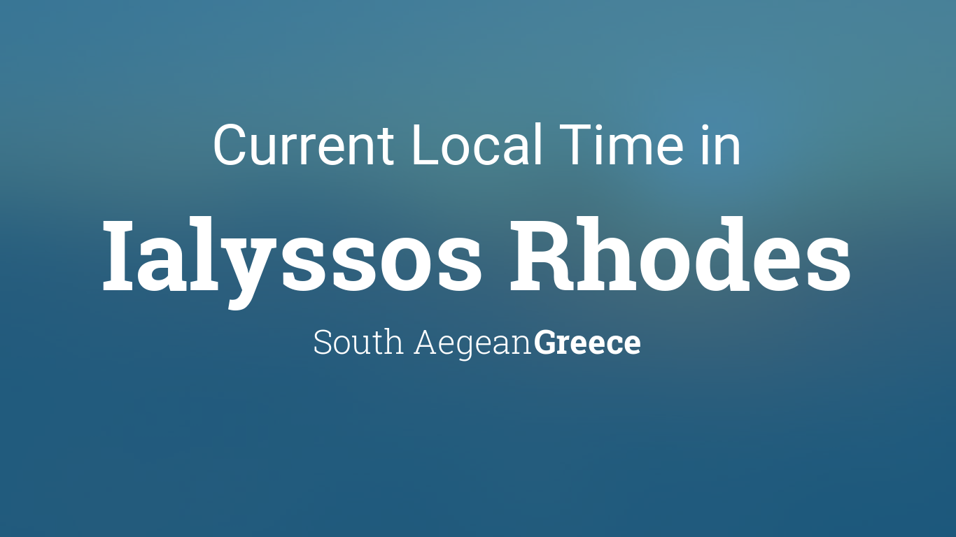 Current Local Time in Ialyssos Greece