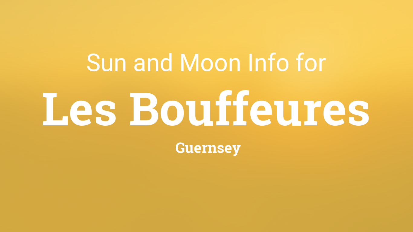 Sun & moon times today, Les Bouffeures, Guernsey
