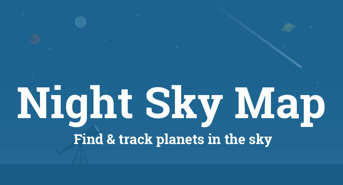night sky map planets