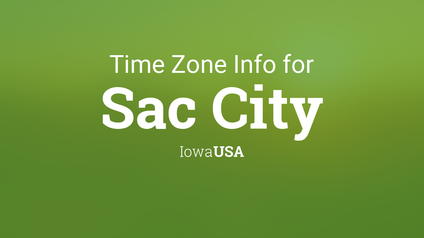 Time Zone & Clock Changes in Sac City, Iowa, USA