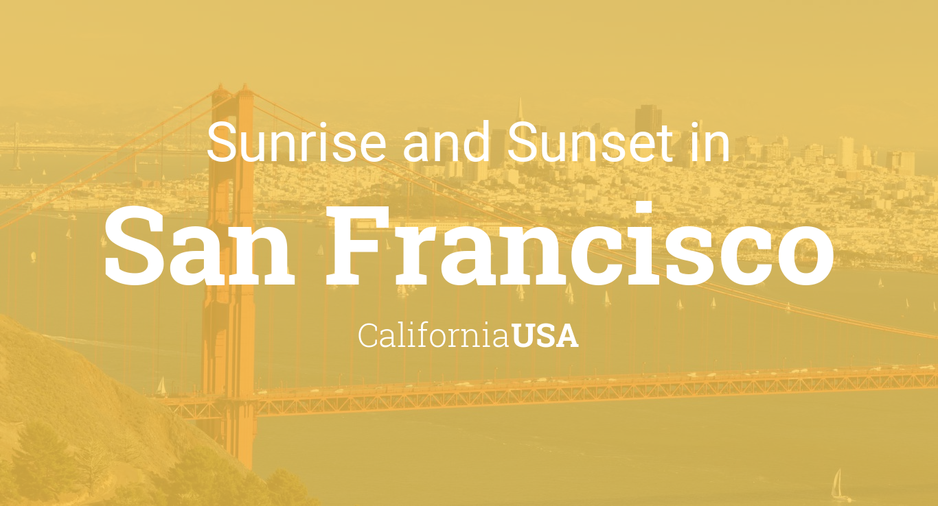 Sunrise and sunset times in San Francisco