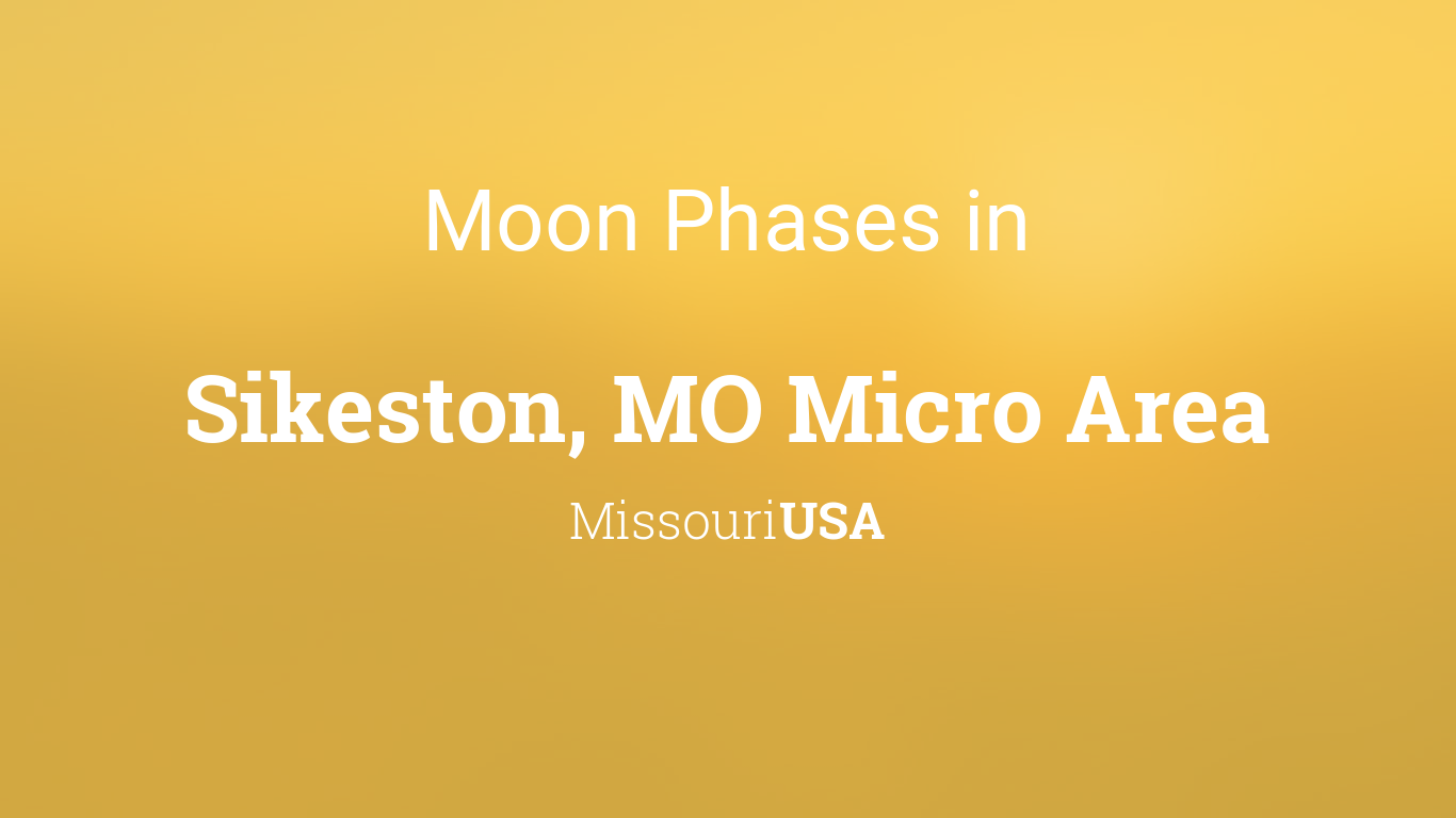 Moon Phases 2024 Lunar Calendar for Sikeston, MO Micro Area, Missouri
