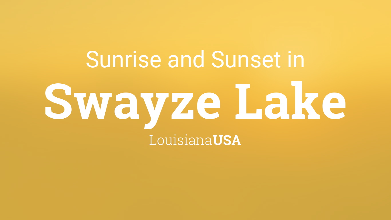Sunrise and sunset times in Swayze Lake