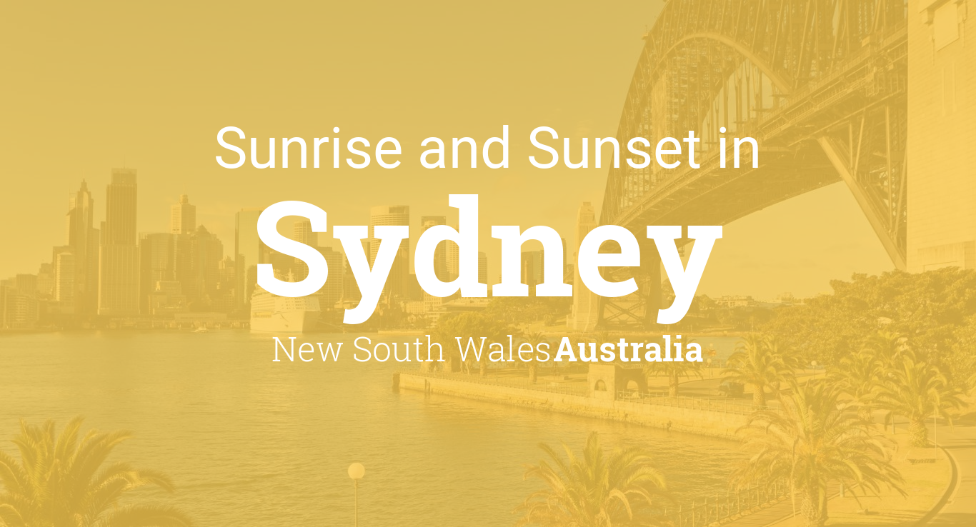 Sunrise and sunset times in Sydney