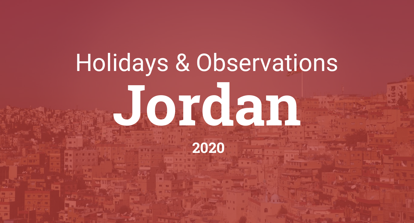Holidays and observances in Jordan in 2020