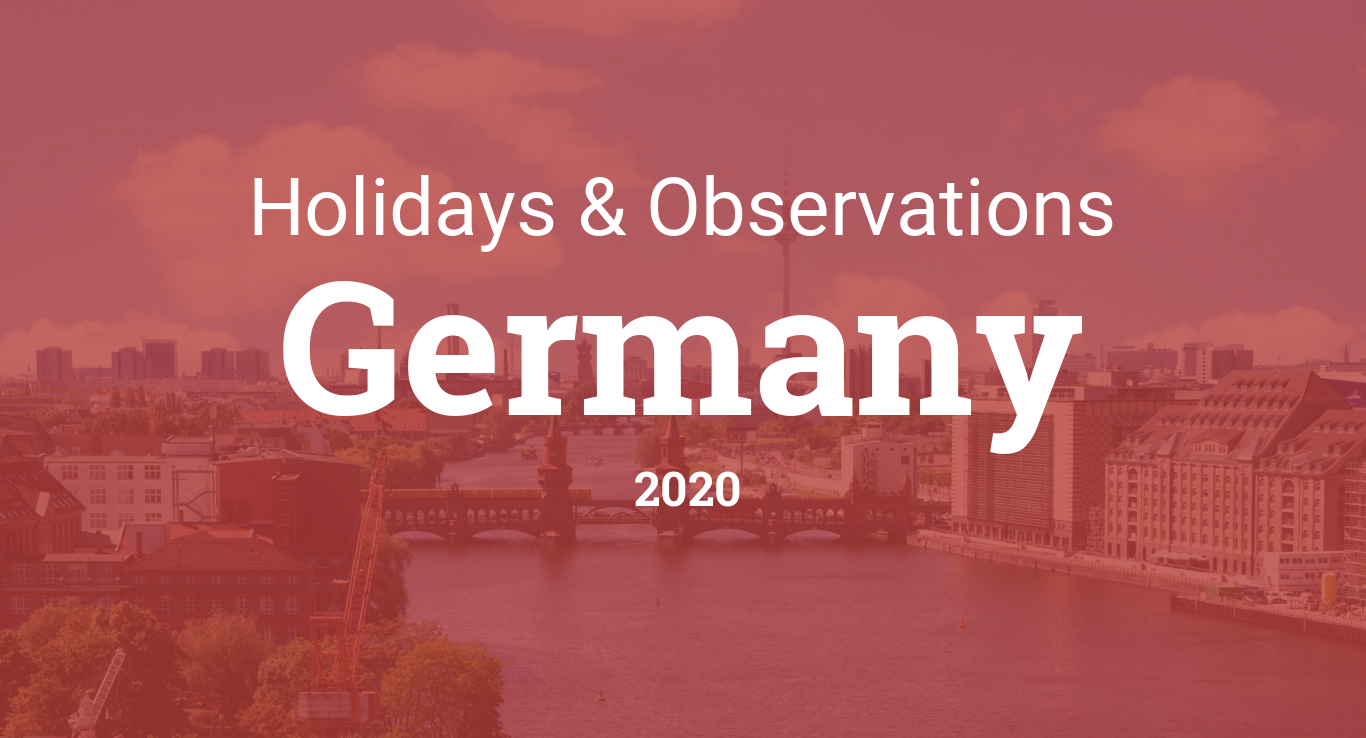 Holidays and Observances in Germany in 2020