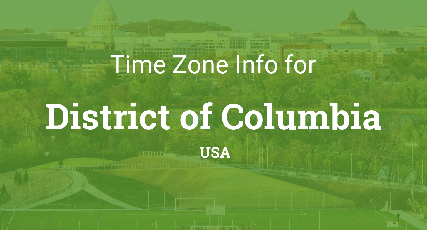 Time Zones in District of Columbia, United States