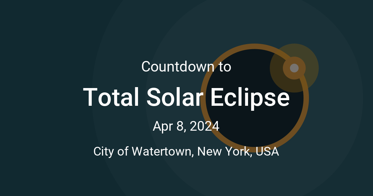 Total Solar Eclipse Countdown Countdown to Apr 8, 2024 21007 pm in