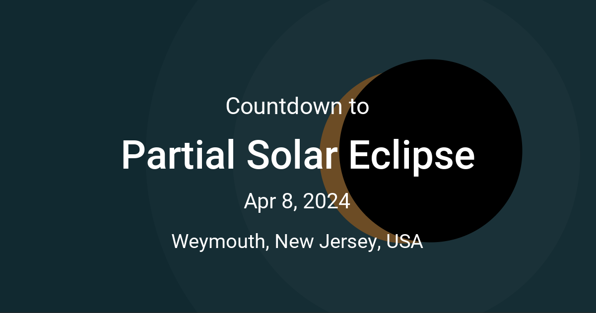 Partial Solar Eclipse Countdown Countdown to Apr 8, 2024 20832 pm