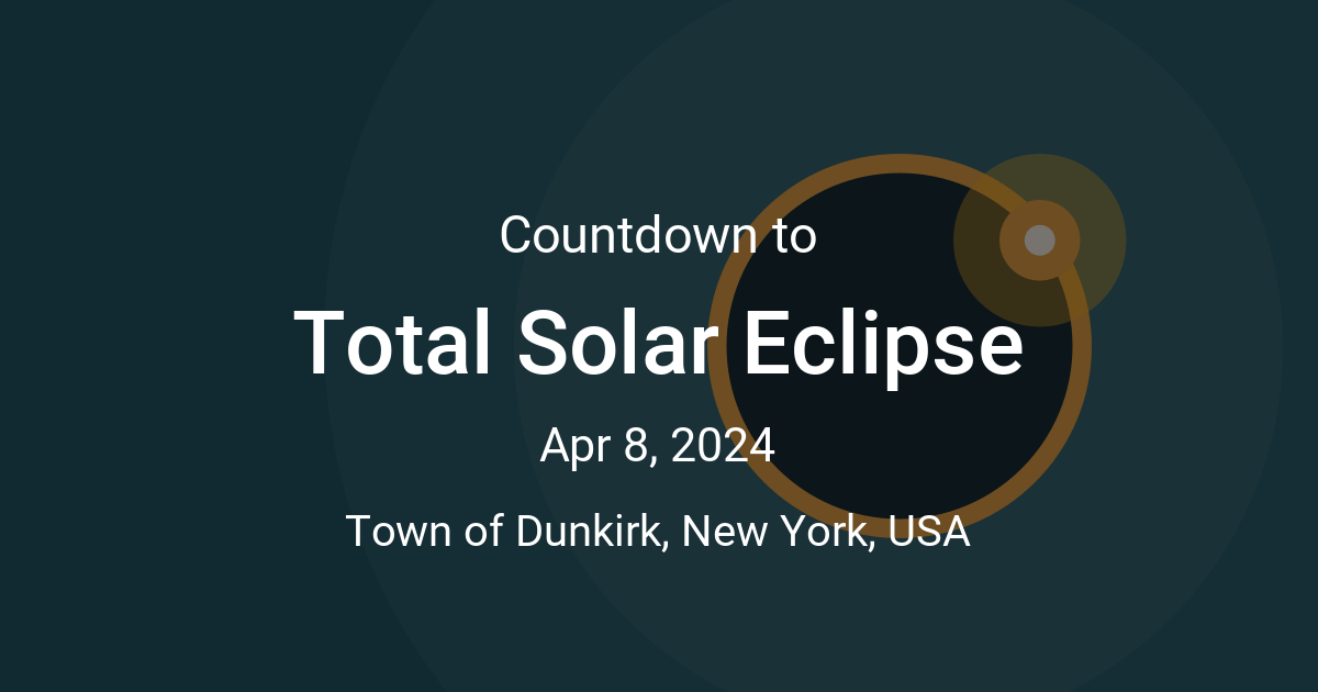 Total Solar Eclipse Countdown Countdown to Apr 8, 2024 20355 pm in
