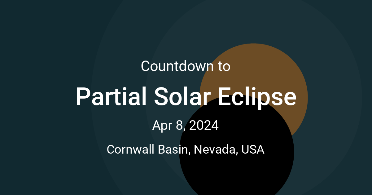 Partial Solar Eclipse Countdown Countdown to Apr 8, 2024 102605 am
