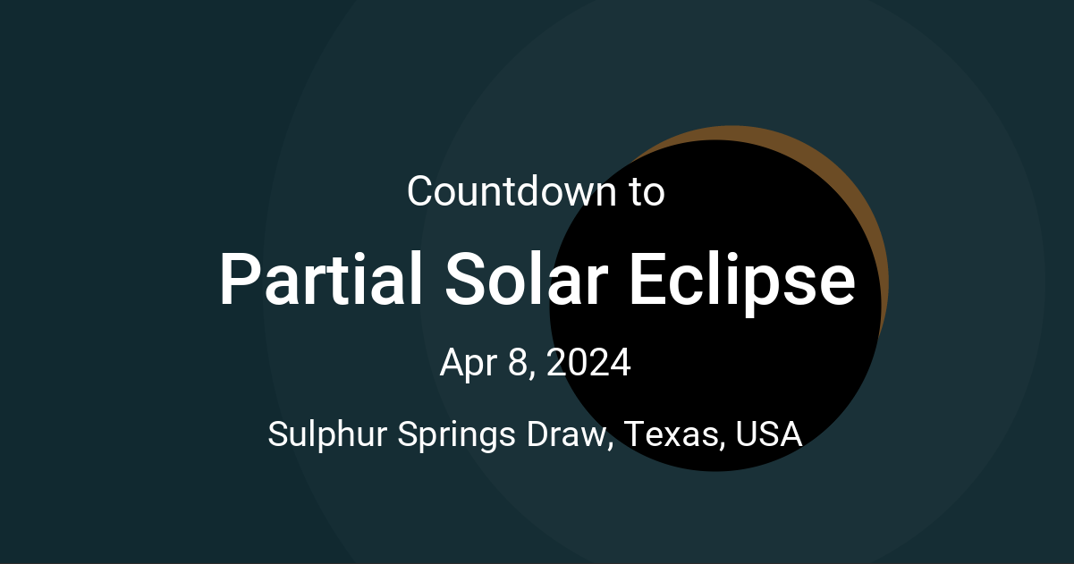 Partial Solar Eclipse Countdown Countdown to Apr 8, 2024 121546 pm