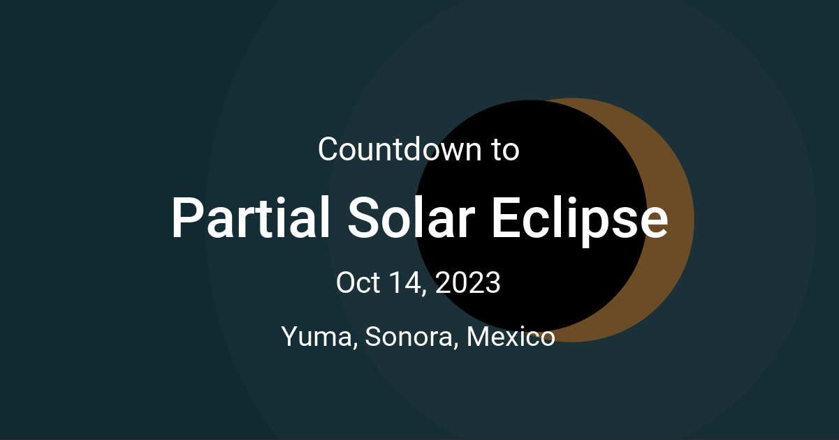 Partial Solar Eclipse Countdown Time since Oct 14, 2023 81315 am