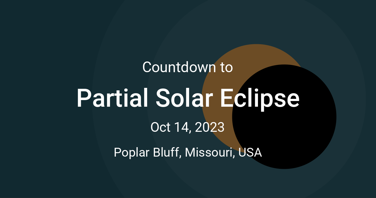 Partial Solar Eclipse Countdown Countdown to Oct 14, 2023 103139 am