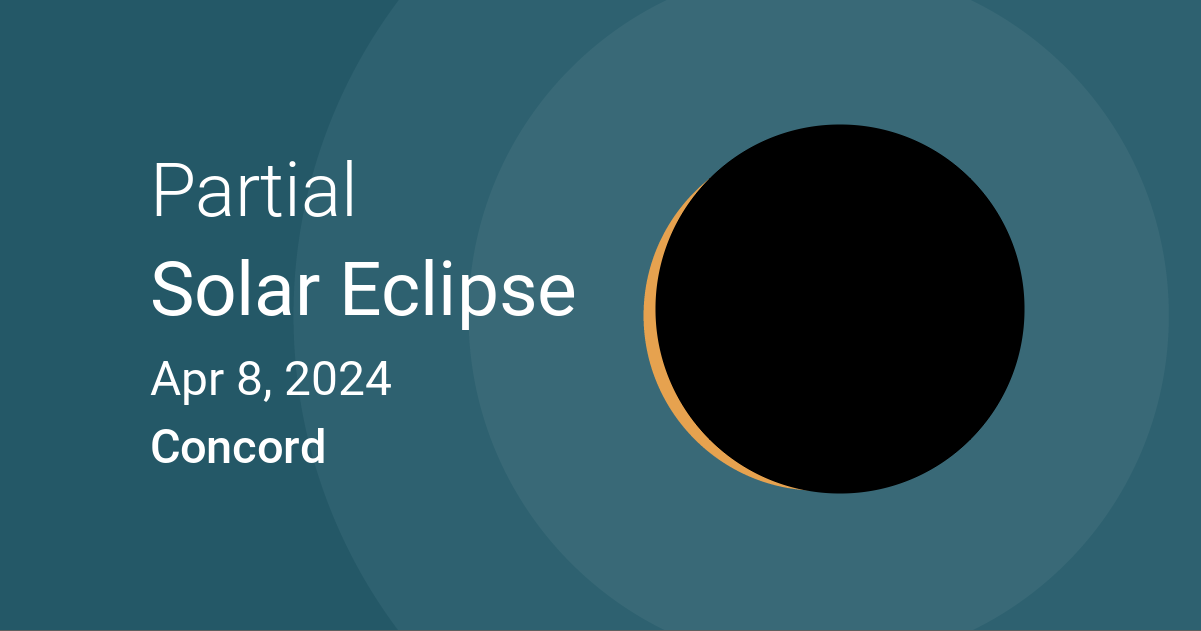 April 8, 2024 Partial Solar Eclipse in Concord, New Hampshire, USA