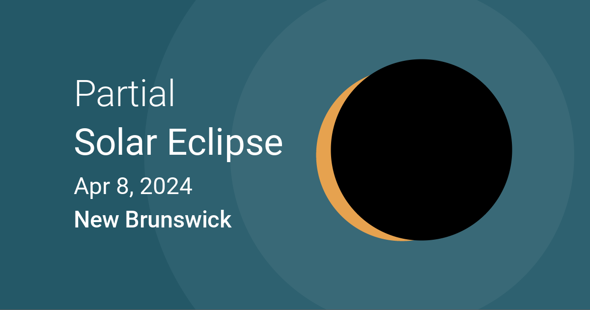 Eclipses visible in New Brunswick, New Jersey, USA Apr 8, 2024 Solar