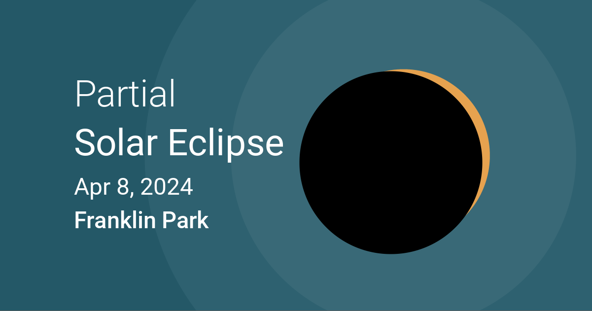 Eclipses visible in Franklin Park, Illinois, USA Apr 8, 2024 Solar