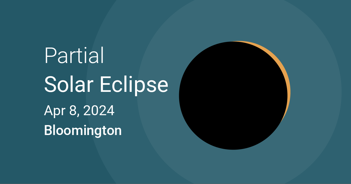 Eclipses visible in Bloomington, Illinois, USA Apr 8, 2024 Solar Eclipse