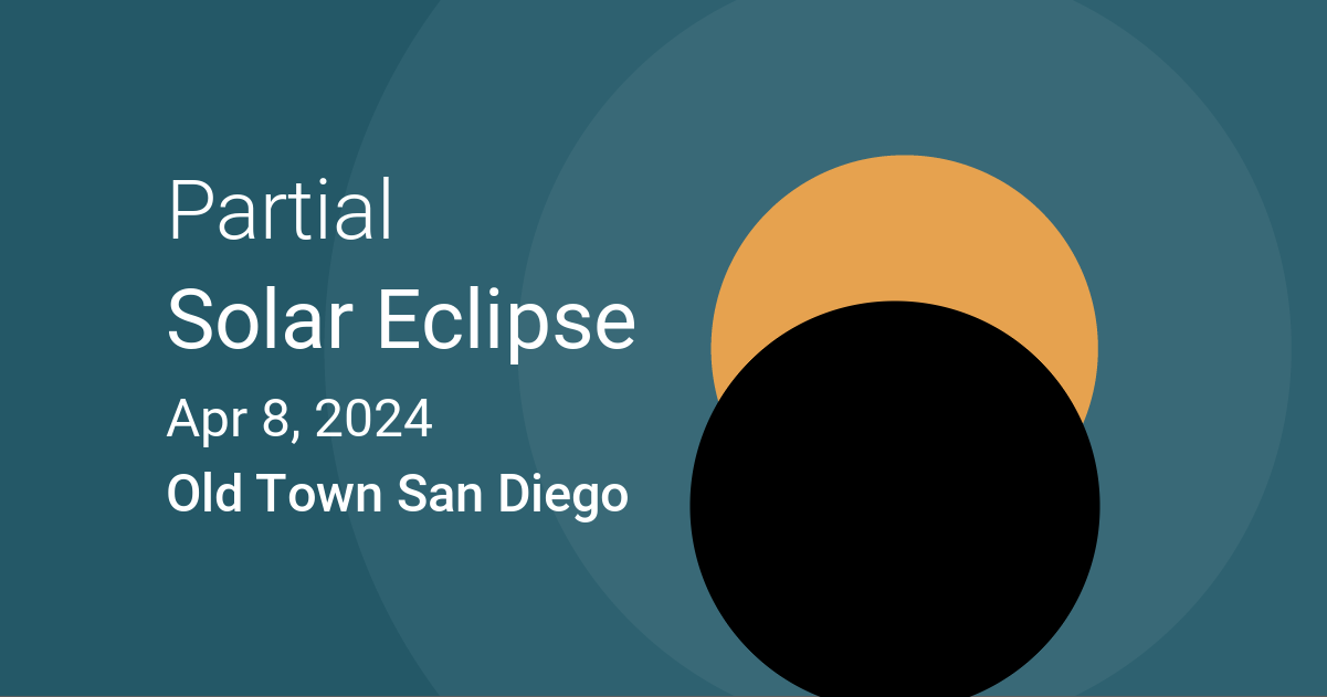 Eclipses visible in Old Town San Diego, California, USA Apr 8, 2024