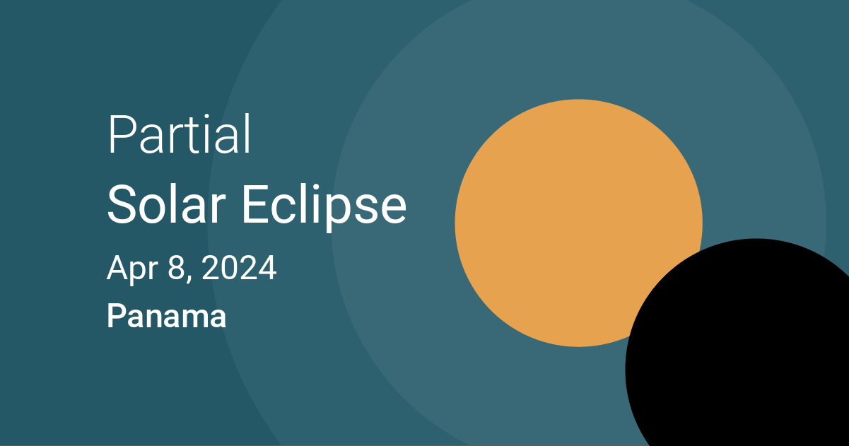 April 8, 2024 Partial Solar Eclipse in Panama, Panama