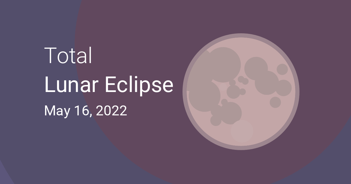 Total Lunar Eclipse on May 15–16, 2022 – Where and When to See