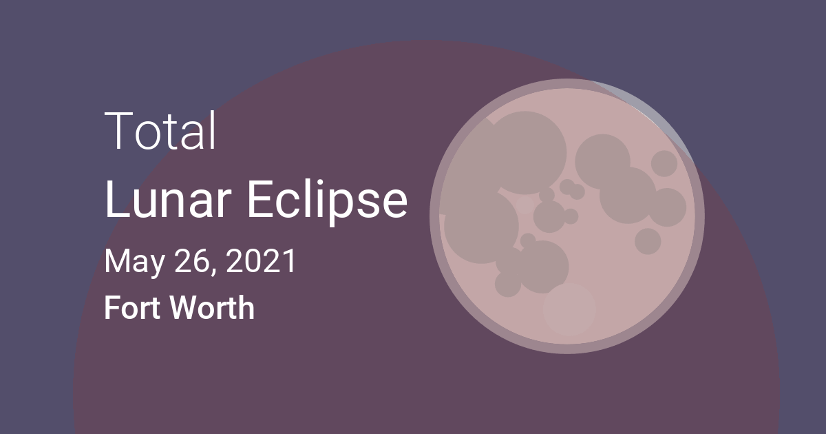 Eclipses visible in Fort Worth, Texas, USA