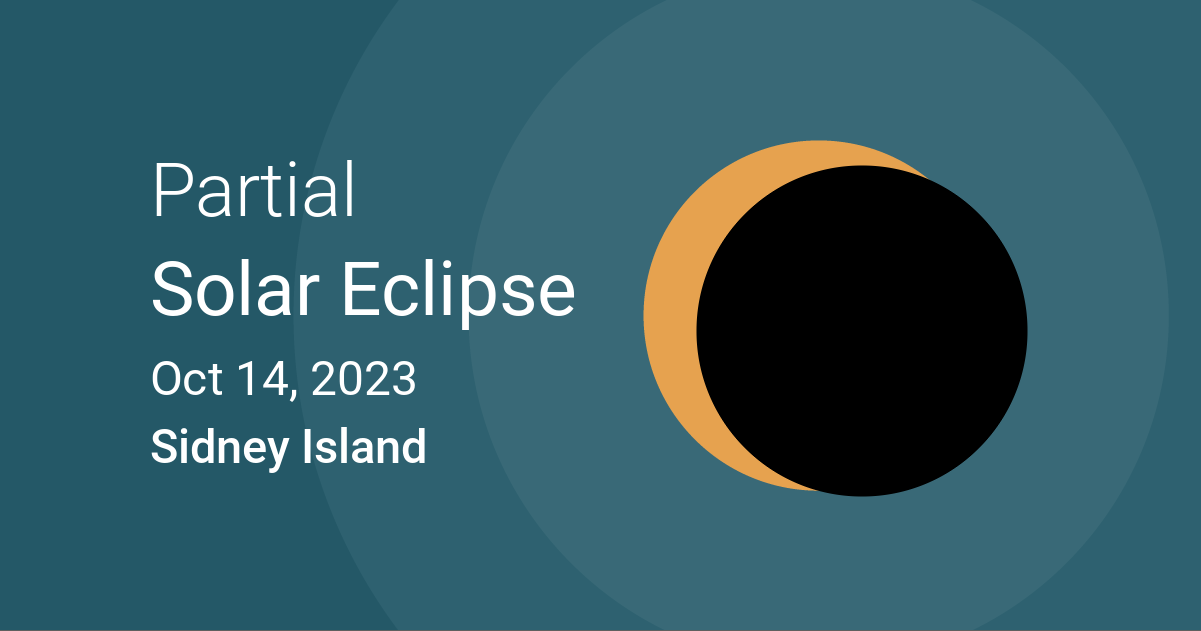 Eclipses visible in Sidney Island, British Columbia, Canada Oct 14