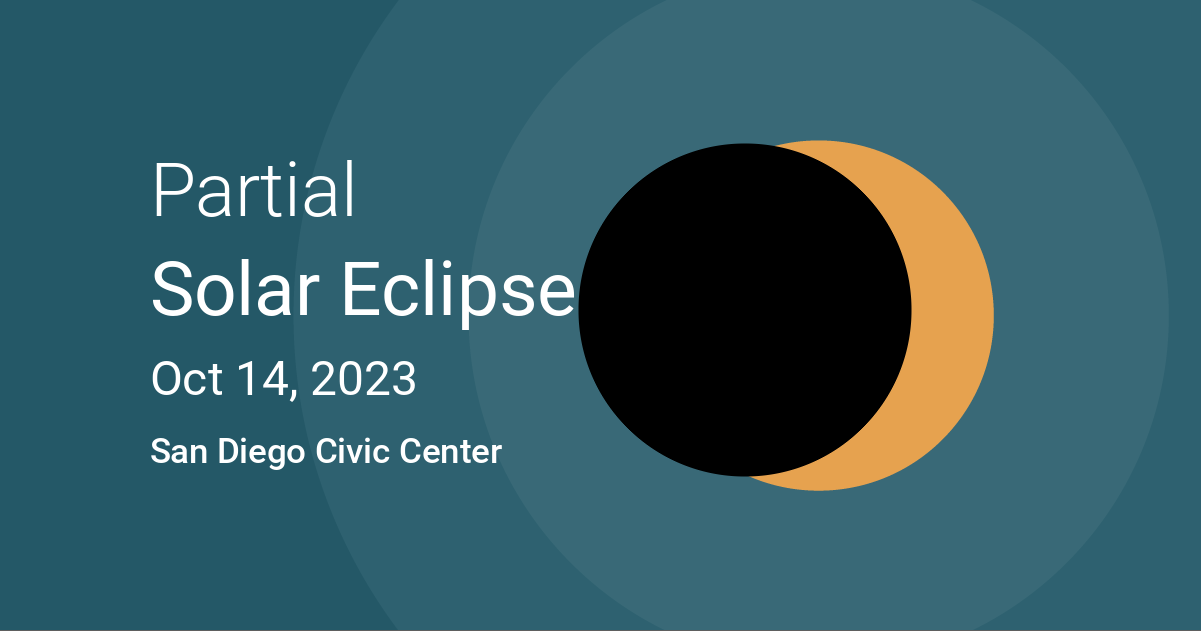 Eclipses visible in San Diego Civic Center, California, USA