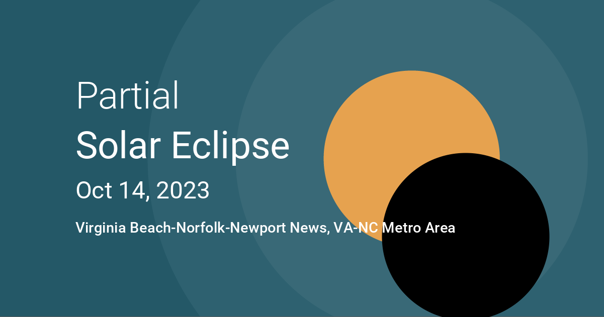 Eclipses visible in Virginia BeachNorfolkNewport News, VANC Metro