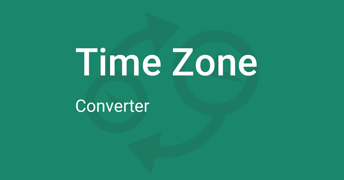 Time Zone Converter Time Difference Calculator